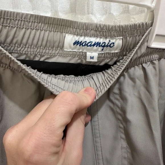 Maamgic Hybrid Gray Athletic Men's Lined 4” Shorts - Picture 5 of 6